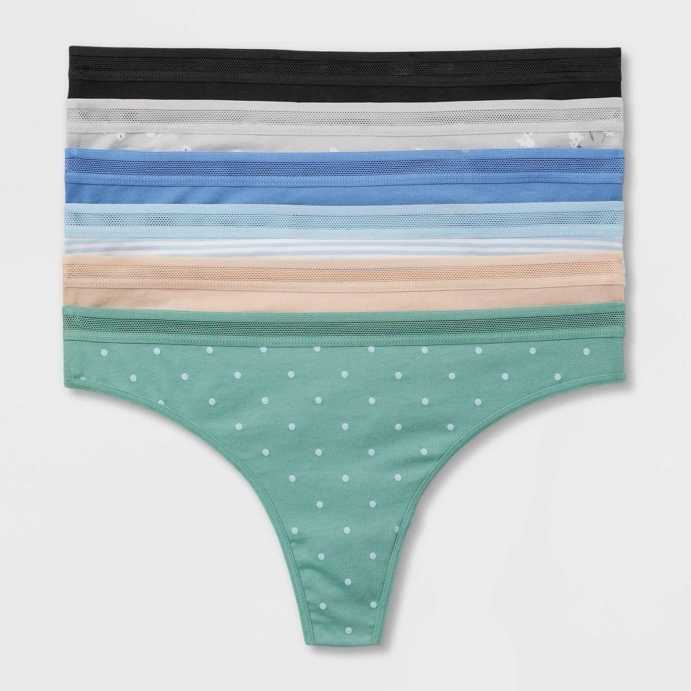 6 pk Auden Black and Gray Panties Comfortable Intimates